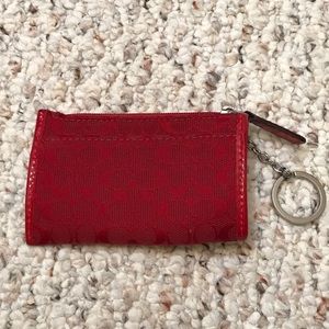 Small Red Coach Coin Purse